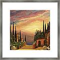 Patio Il Tramonto Or Patio At Sunset Framed Print