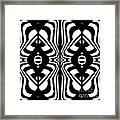 Pattern Geometric Black White Abstract Art Print No.328. Framed Print