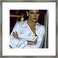 Patti Hansen Wearing A White Top Framed Print