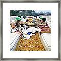 Paul And Talitha Getty On Roof Terrace Framed Print