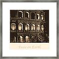 Peace On Earth With Colosseum Framed Print