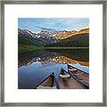 Peaceful Evening In The Rockies Framed Print