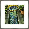 Peacock Feather Pool Framed Print