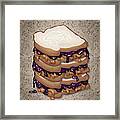 Peanut Butter And Jelly Sandwich Framed Print