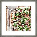 Peas And Prosciutto Pizza Framed Print