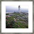 Peggy's Cove Lighthouse Nova Scotia Canada Framed Print