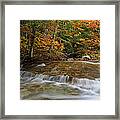 Pemigewasset River Cascades In Autumn Framed Print
