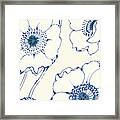 Pen And Ink Flowers On Cream Panel Ii Framed Print