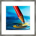 Pencil Water Drop Framed Print