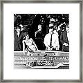 People At Craps Table Framed Print