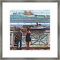 People At Southampton Eastern Docks Viewing Ship Framed Print