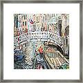 People In Venice Framed Print