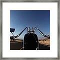 Perspective Of Motorcycle Rider From The Seat Framed Print