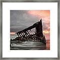 Peter Iredale Sunset Framed Print