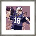 Peyton Manning Abstract Number 2 Framed Print