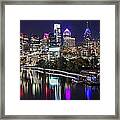 Philadelphia Skyline At Night Framed Print