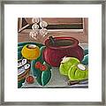 Philippine Still Life With Fish And Coconuts 2 Framed Print