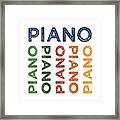 Piano Cute Colorful Framed Print