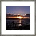 Picnic Sunset Vancouver Island Framed Print