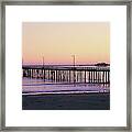 Pier At Sunset, Avila Beach Pier, San Framed Print