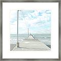 Pier Of Tomiura Haraoka Beach Framed Print