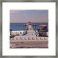 Pier Over An Ocean, Manhattan Beach Framed Print