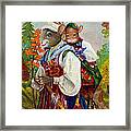 Piggy Back Ride Framed Print