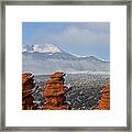 Pikes Peak In The Clouds Framed Print