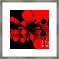 Pillars - Red And Black Variation Framed Print