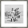 Pilot Major Cecil Powell And The X-24a Framed Print