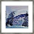 Pine And Snow Framed Print