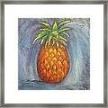 Pineapple Fruit Painting Framed Print