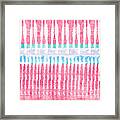 Pink And Blue Tie Dye Framed Print