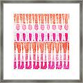 Pink And Orange Tie Dye Framed Print