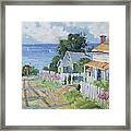 Pink Lady Lilies By The Sea By Joyce Hicks Framed Print