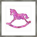 Pink Rocking Horse Framed Print