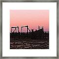 Pink Sunset Over Corral Framed Print