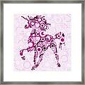 Pink Unicorn - Animal Art Framed Print