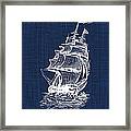 Pirate Ship Nautical Print Framed Print