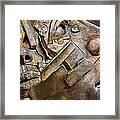 Pitti Faces Framed Print