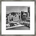 Pittsburgh Black And White Winter Panorama Framed Print