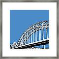 Pittsburgh Skyline 16th St. Bridge - Slate Framed Print