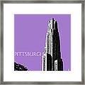 Pittsburgh Skyline Cathedral Of Learning - Violet Framed Print