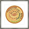 Pizza Typography 2 Framed Print