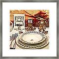 Place Setting Found In The Wreckage Of The Titanic Framed Print