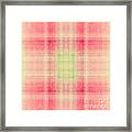 Plaid In Salmon 1 Square Framed Print