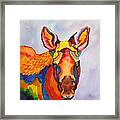 Playful Alaska Moose Framed Print