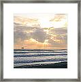 Playing At Sunset Framed Print