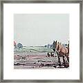 Plow Horses Framed Print