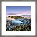 Poas Volcano Crater At Sunset, Costa Framed Print